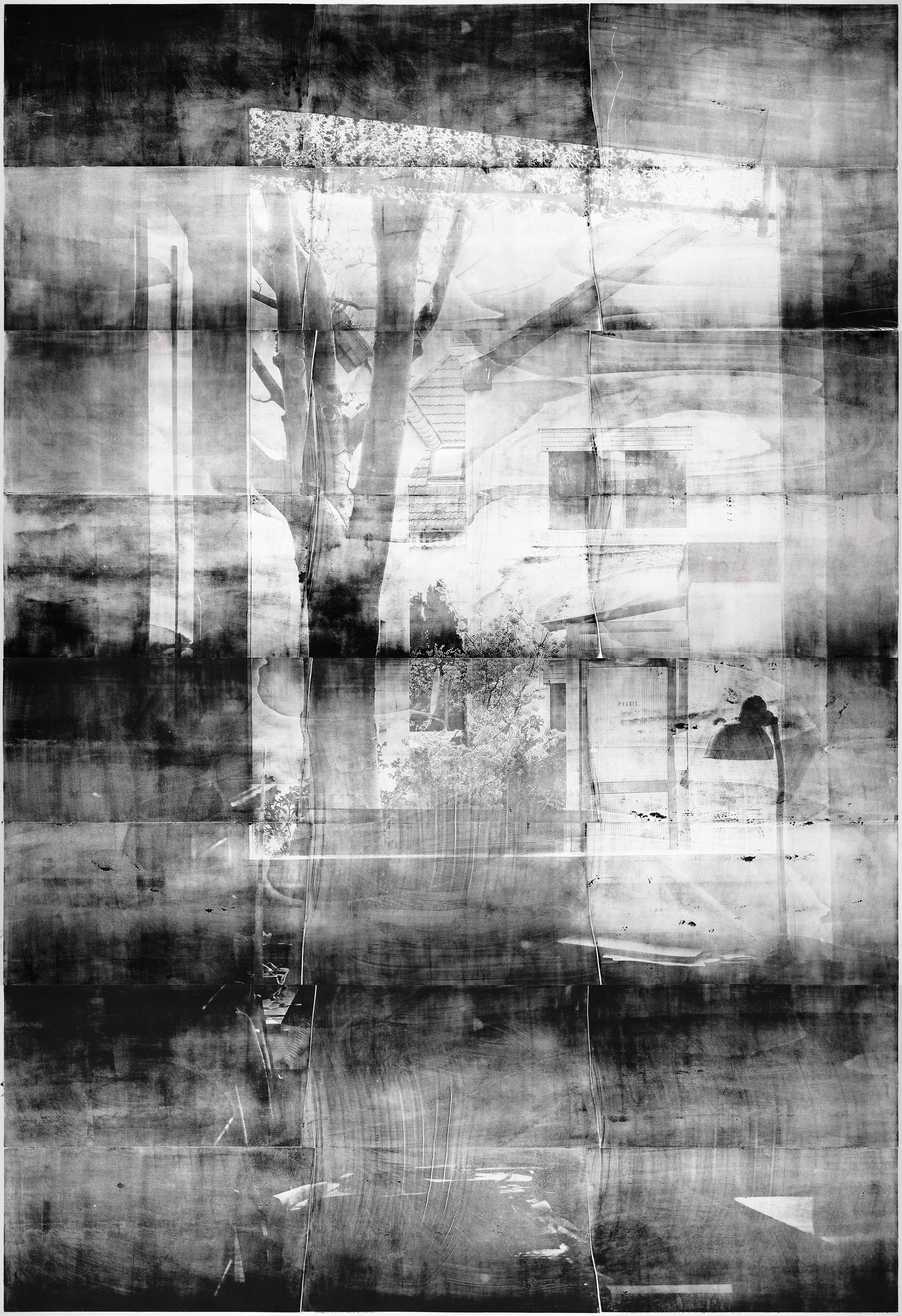 Fenster (Mittag), 2019, wood engraving, 382,6 x 273 cm, Genaro Strobel