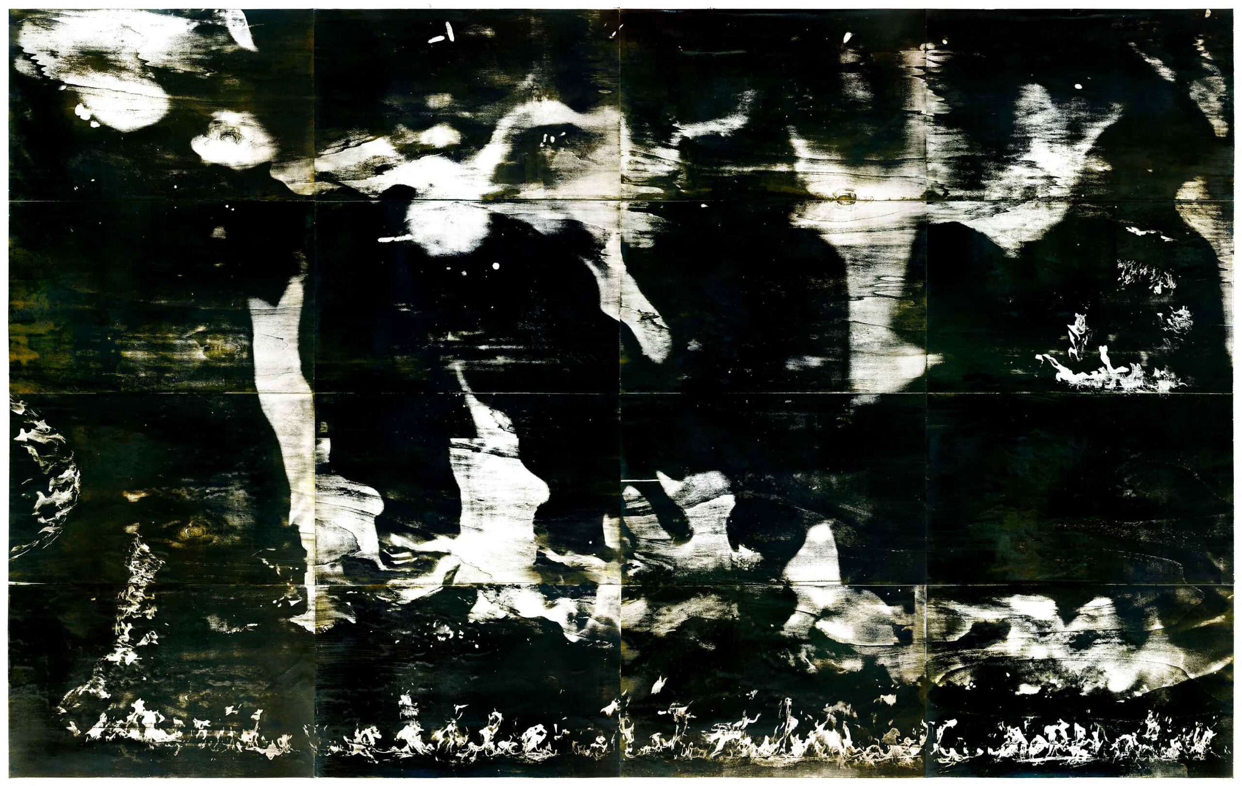 Flammen (g), 2020, wood engraving, 255 x 392 cm