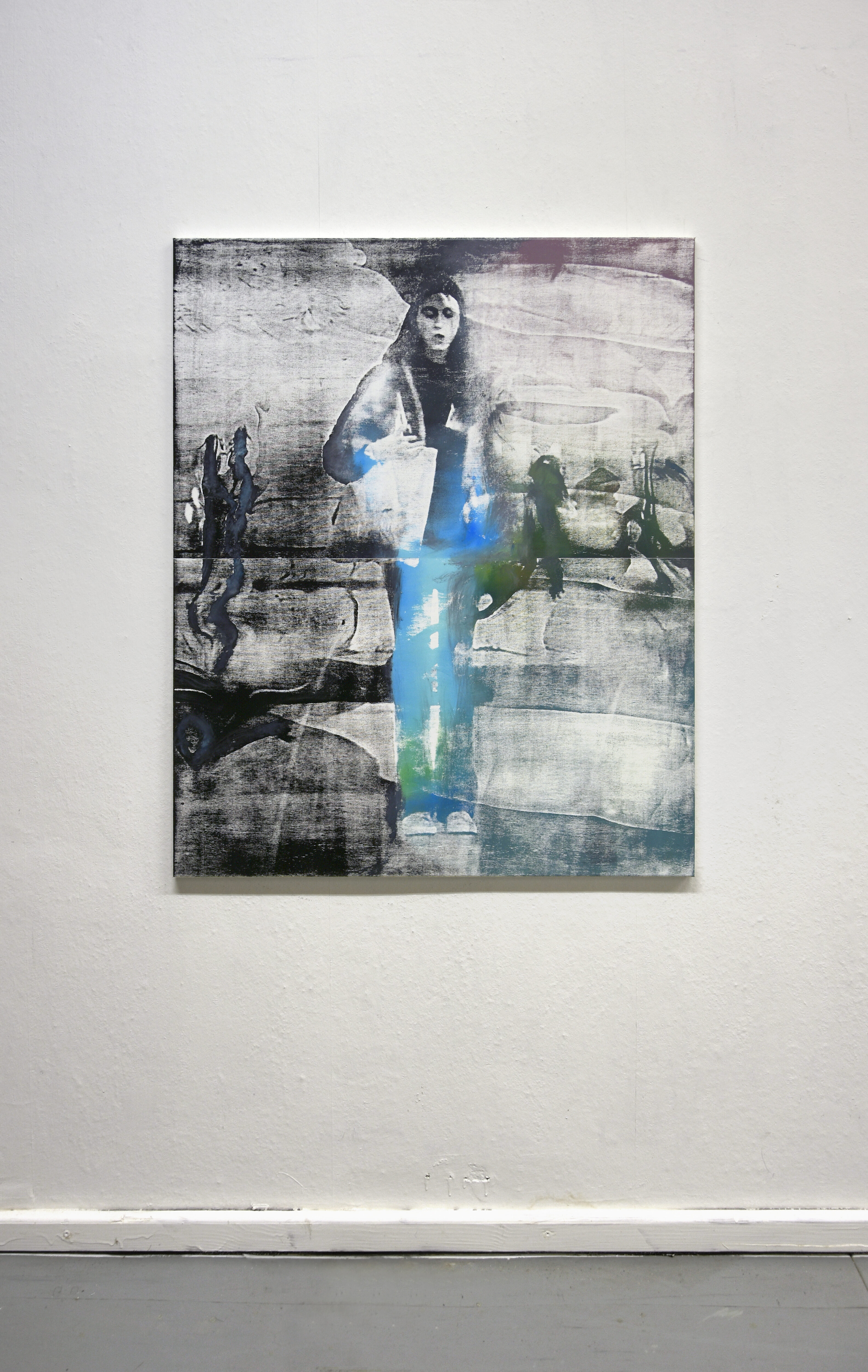 Incantation, 2023, wood engraving on canvas (poplar), 110 x 90 cm, Genaro Strobel