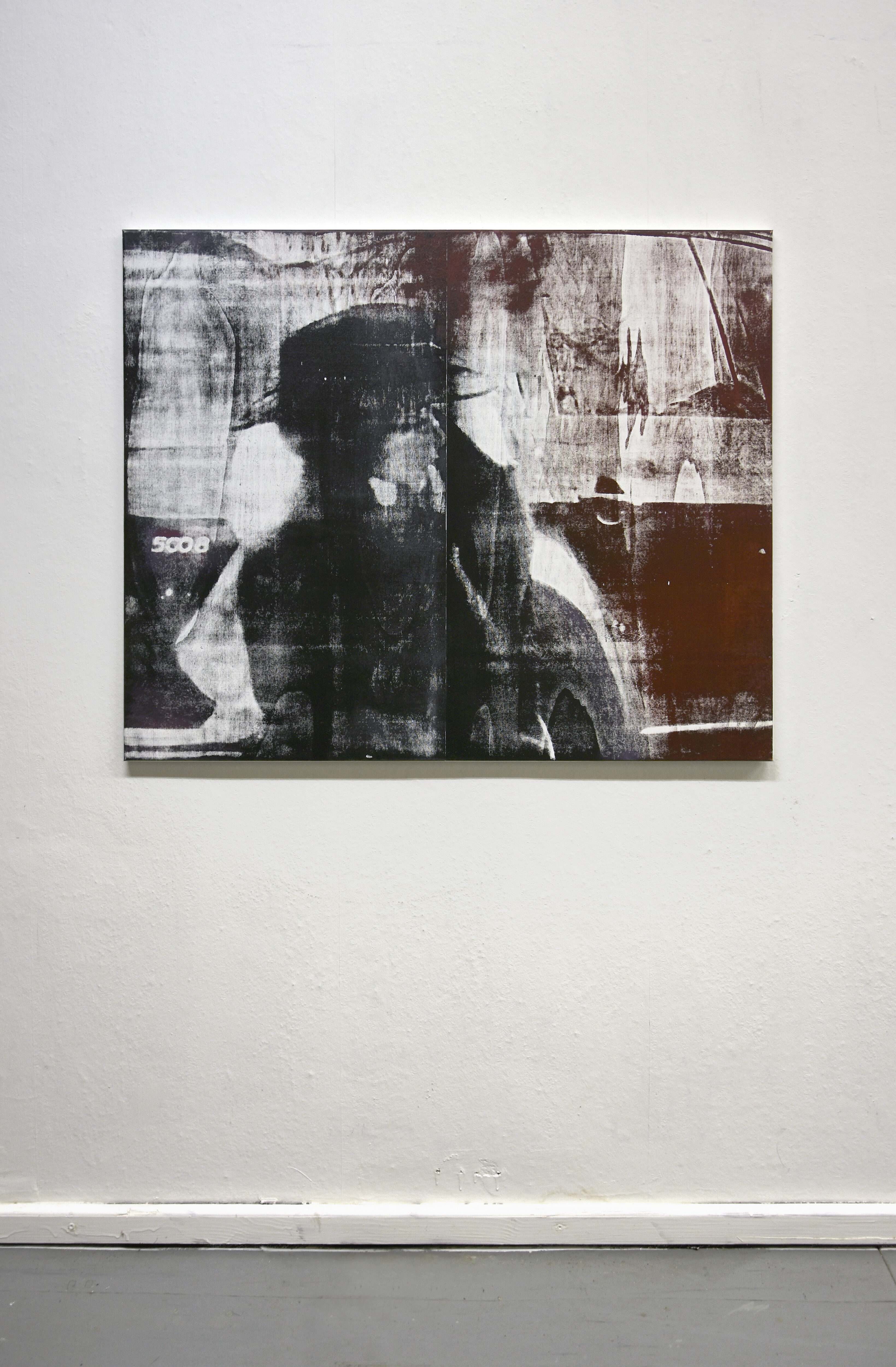 Untitled (18), 2023, wood engraving on canvas (poplar), 90 x 110 cm, Genaro Strobel