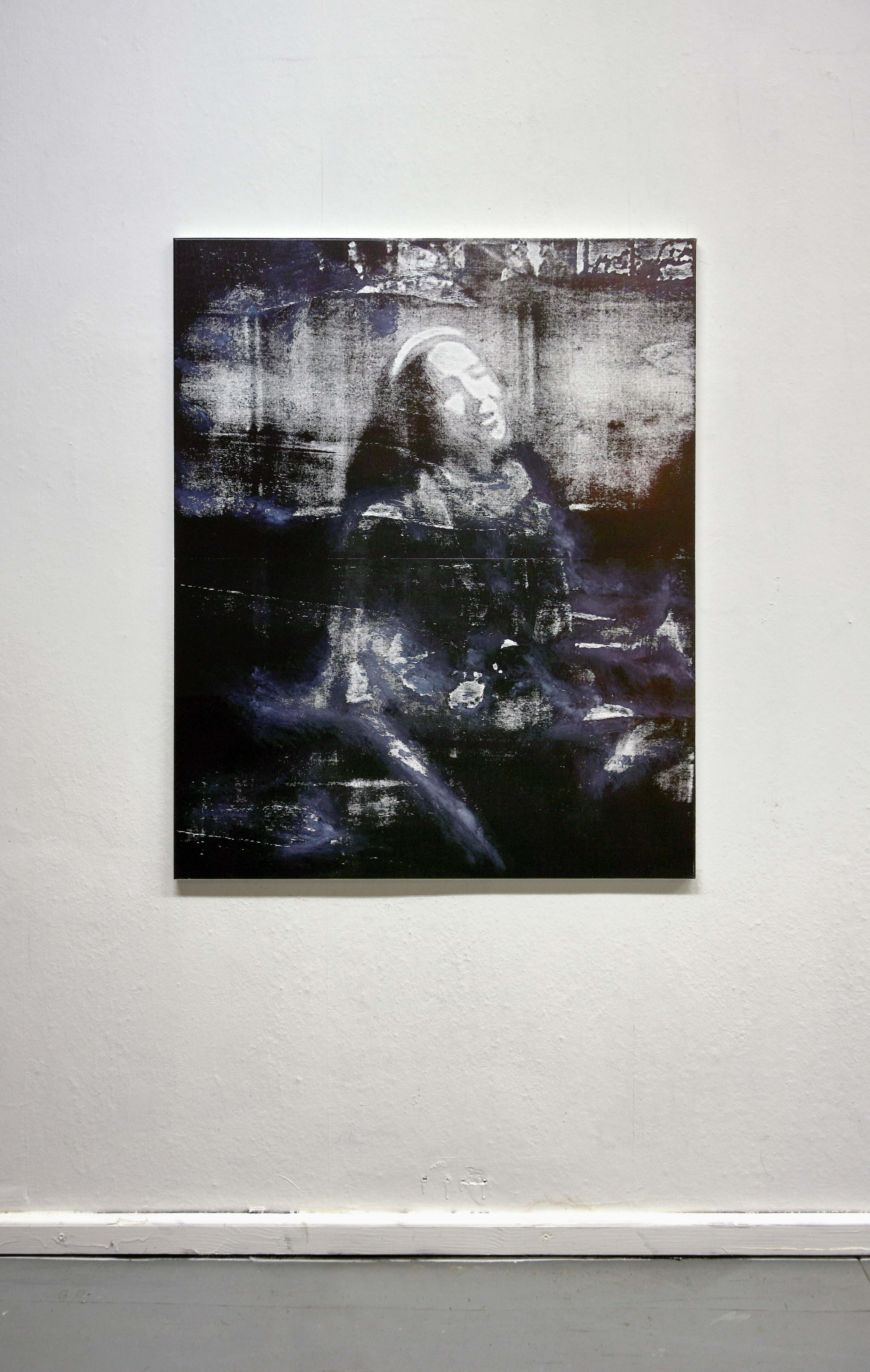 Untitled (22), 2023, wood engraving on canvas (poplar), 110 x 90 cm, Genaro Strobel