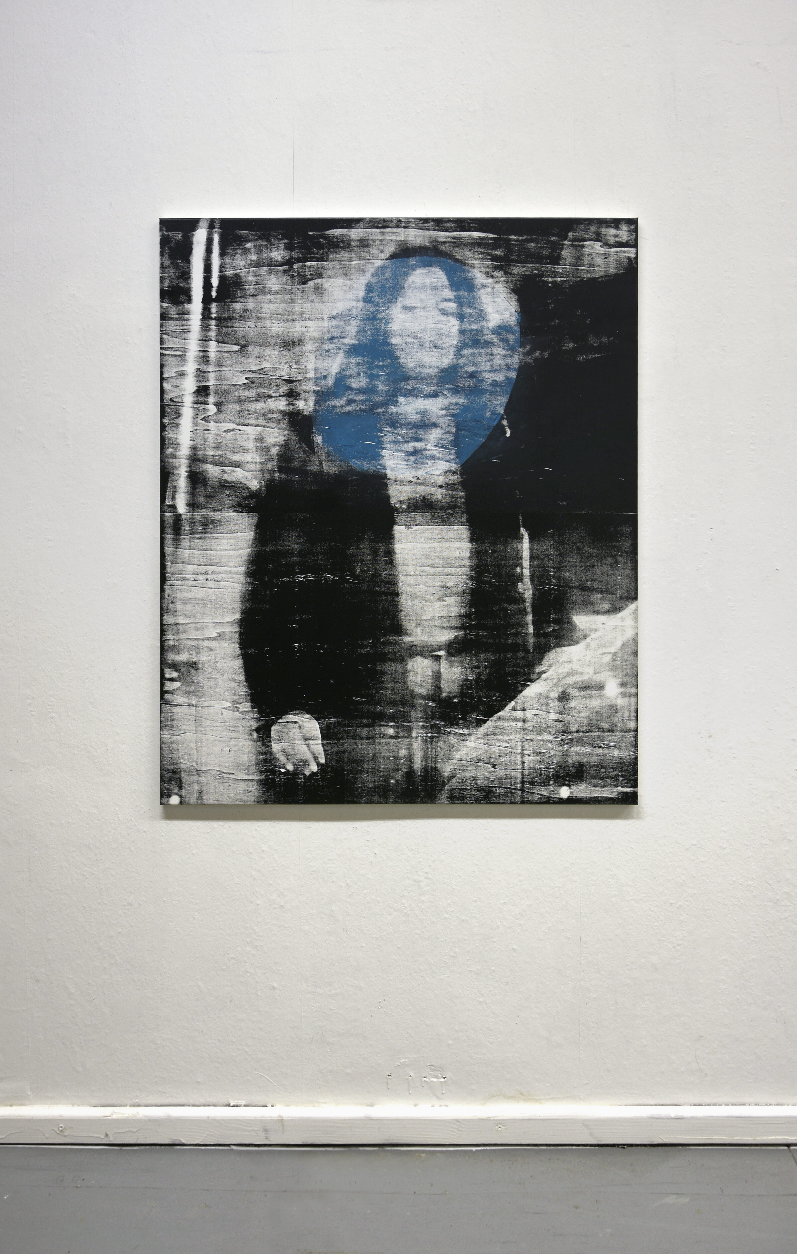 Untitled (26), 2023, wood engraving on canvas (poplar) 110 x 90 cm, Genaro Strobel