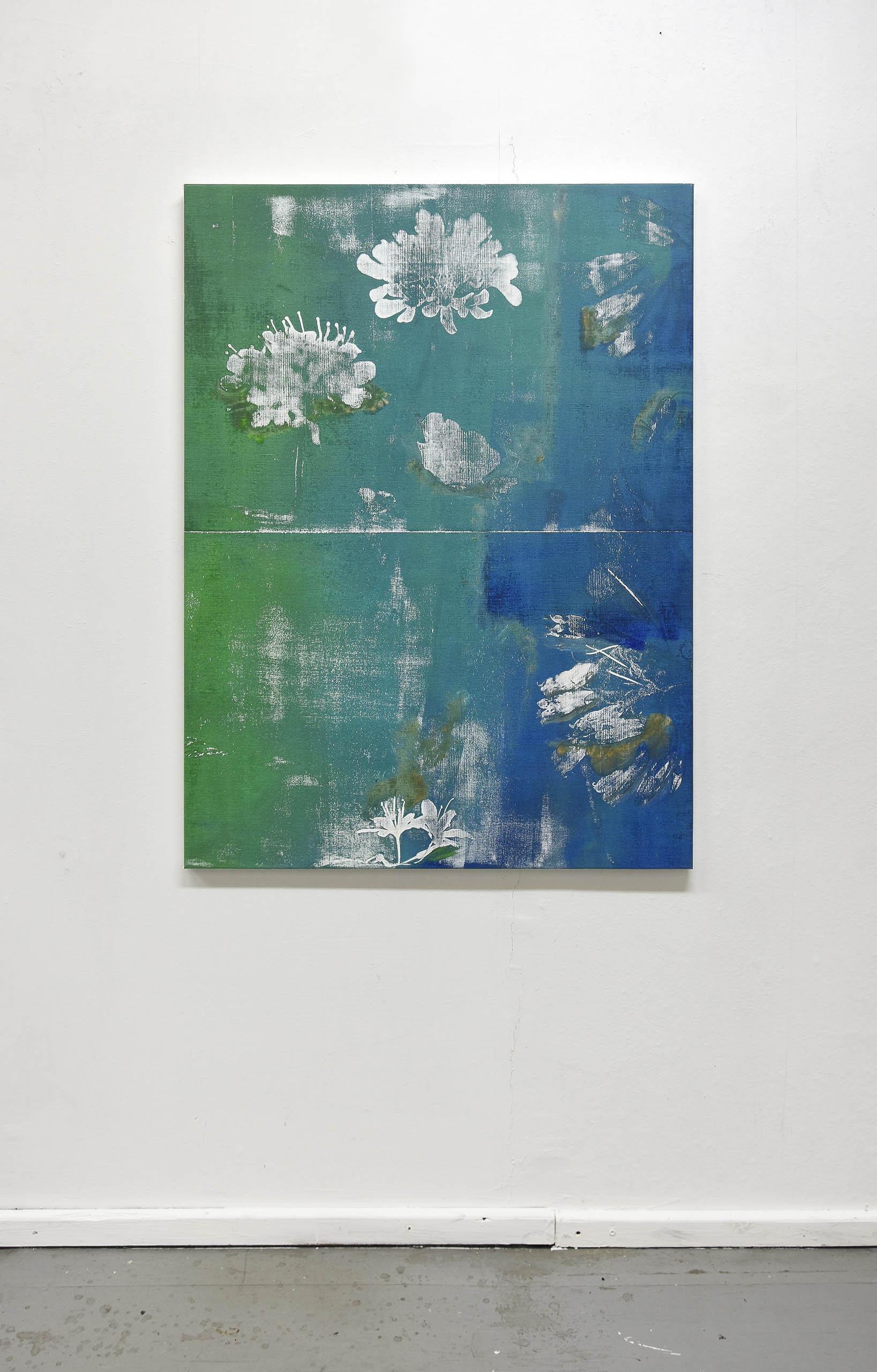Flowers I, 2023, oil on canvas, maple, 120,4 x 90,6 cm, Genaro Strobel