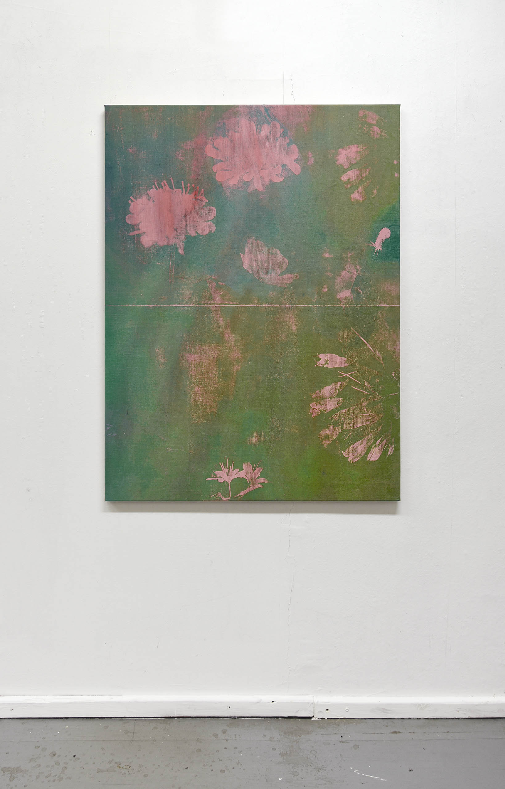 Flowers IV, 2023, oil on canvas, maple, 120,2 x 90,5 cm, Genaro Strobel