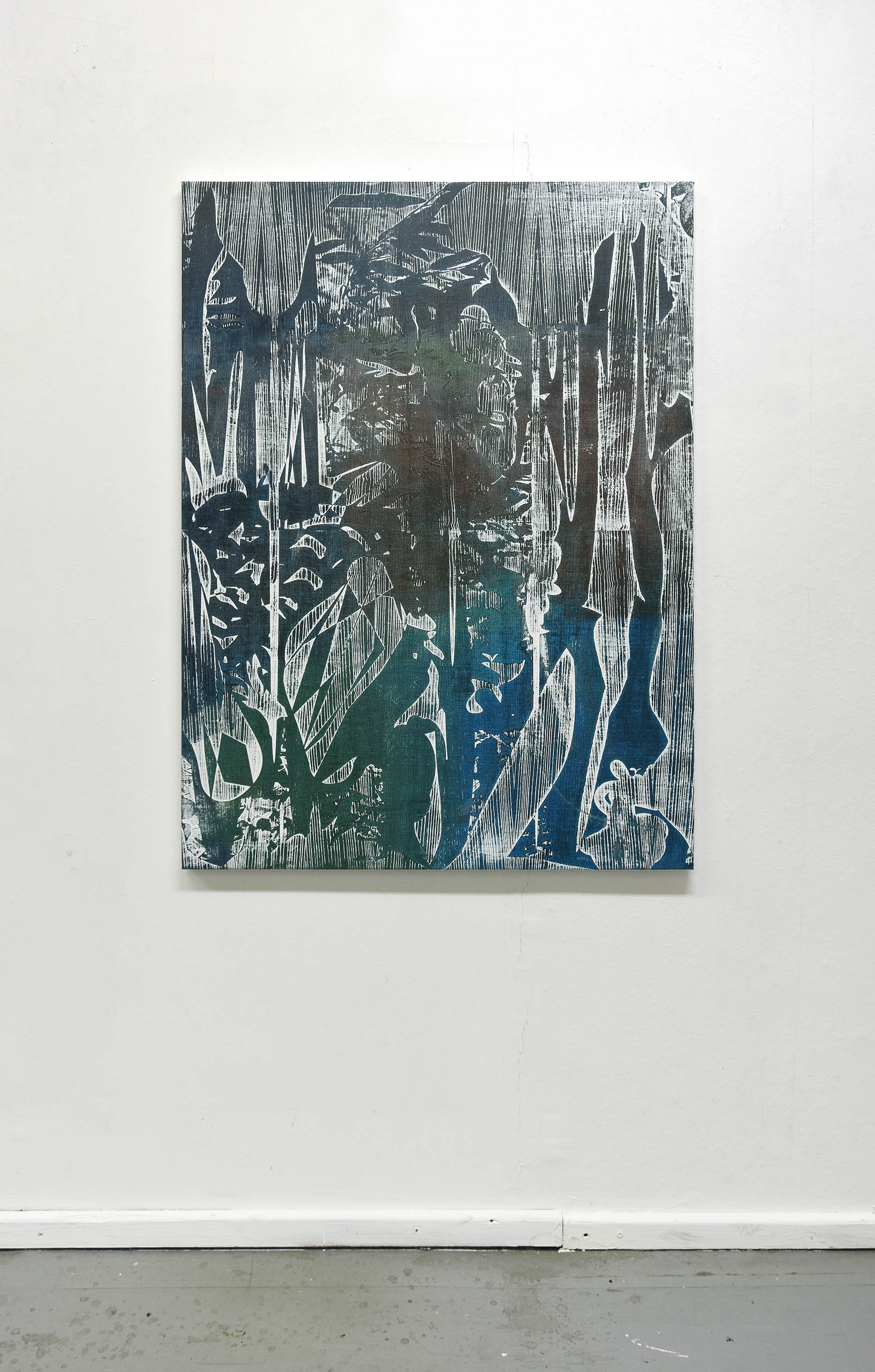 Love III, 2023, oil on canvas, ash, 120,3 x 90,7 cm, Genaro Strobel