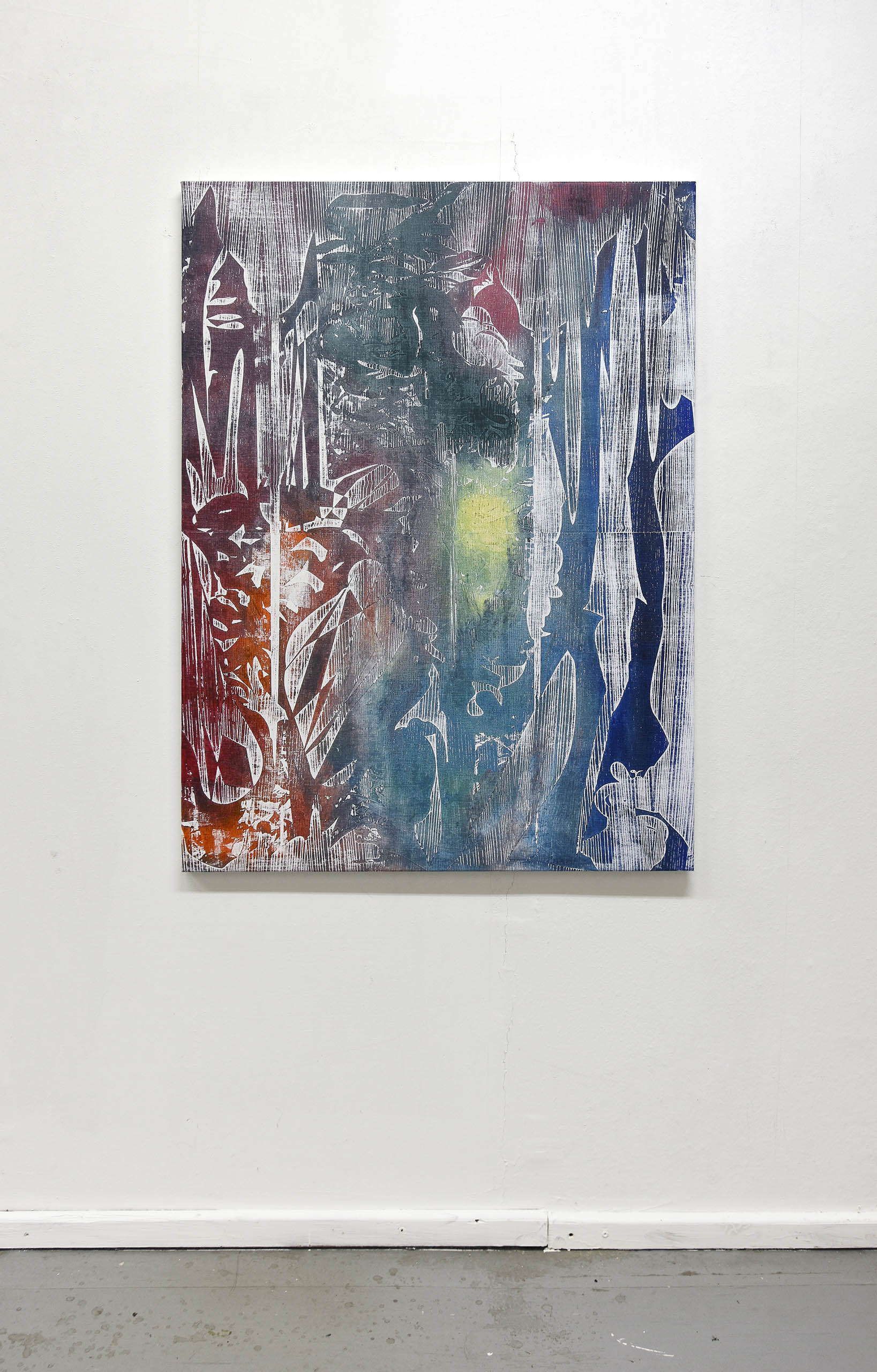 Love IV, 2023, oil on canvas, ash, 120,4 x 90,7 cm, Genaro Strobel