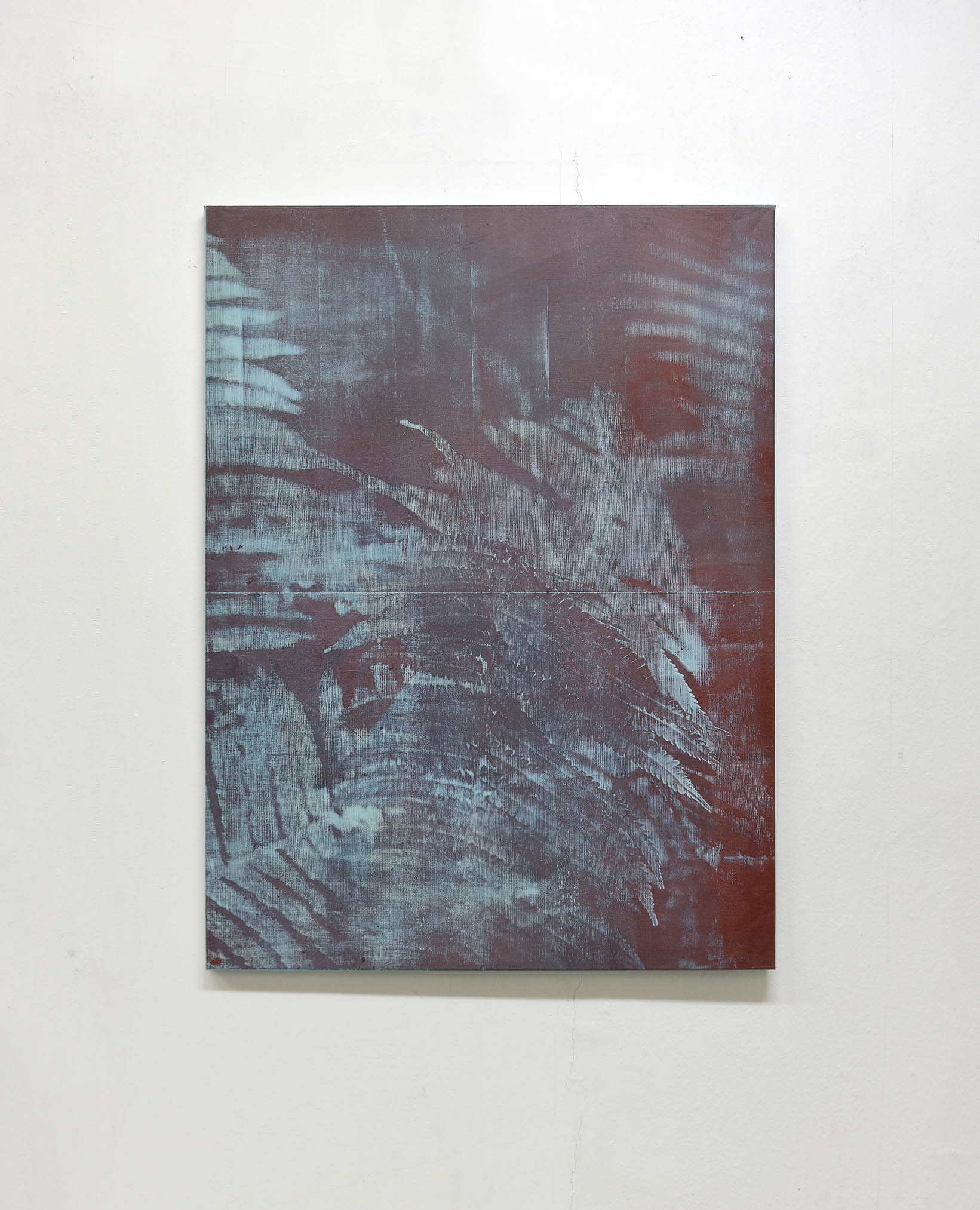 Farn, 2023, oil on canvas, maple, 120,5 x 90,9 cm, Genaro Strobel