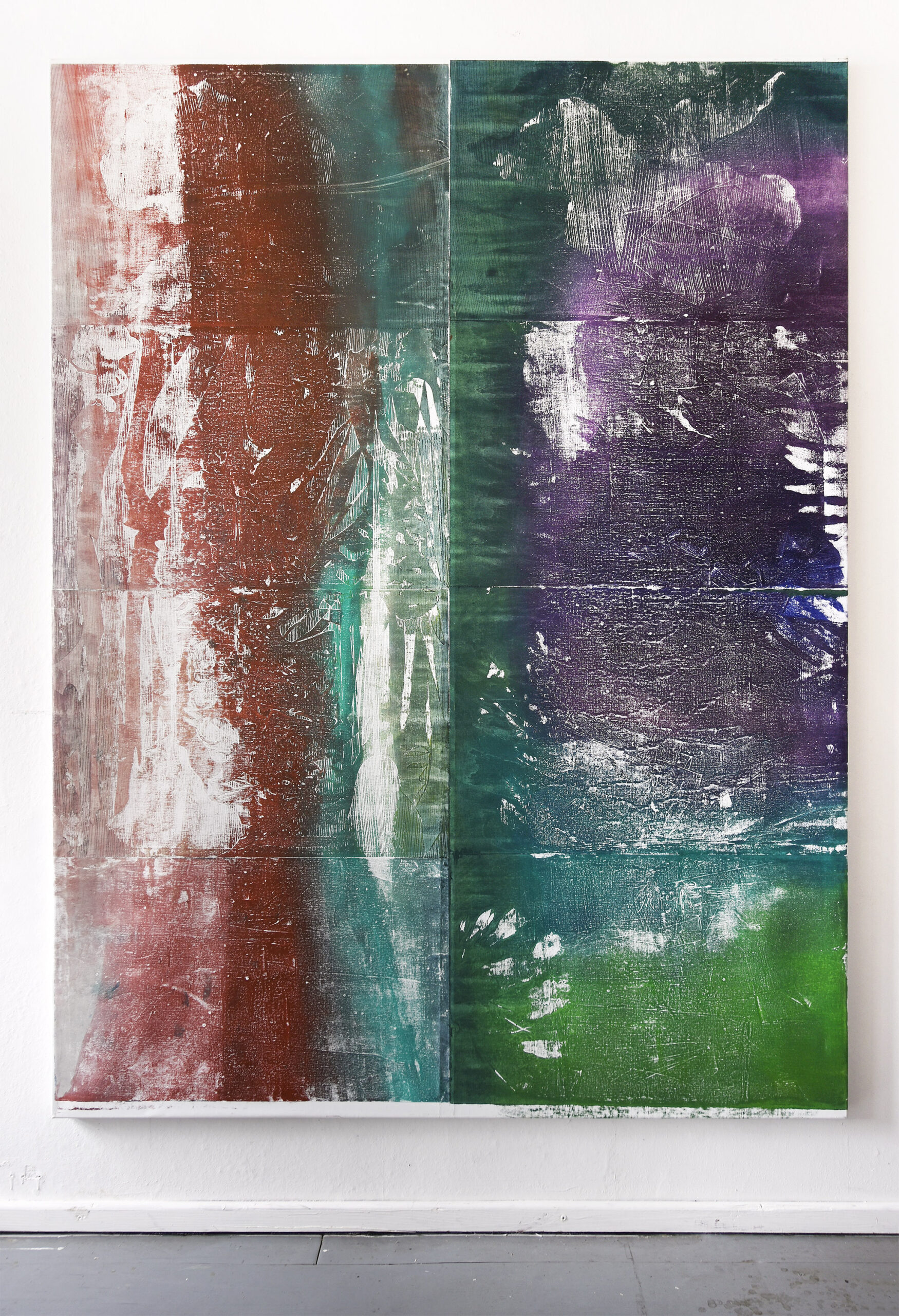 Flowers VI, 2023, oil on canvas, ash, maple, 241,3 x 180,5 cm, Genaro Strobel