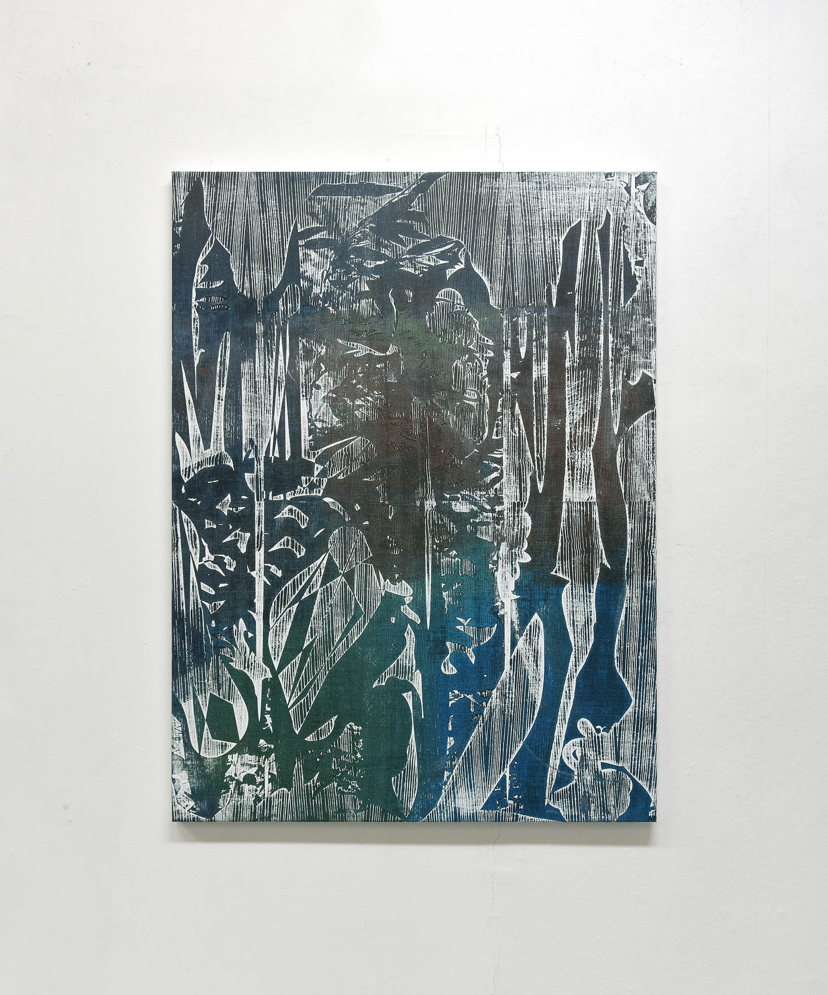 Love III, 2023, oil on canvas, ash, 120,3 x 90,7 cm, Genaro Strobel