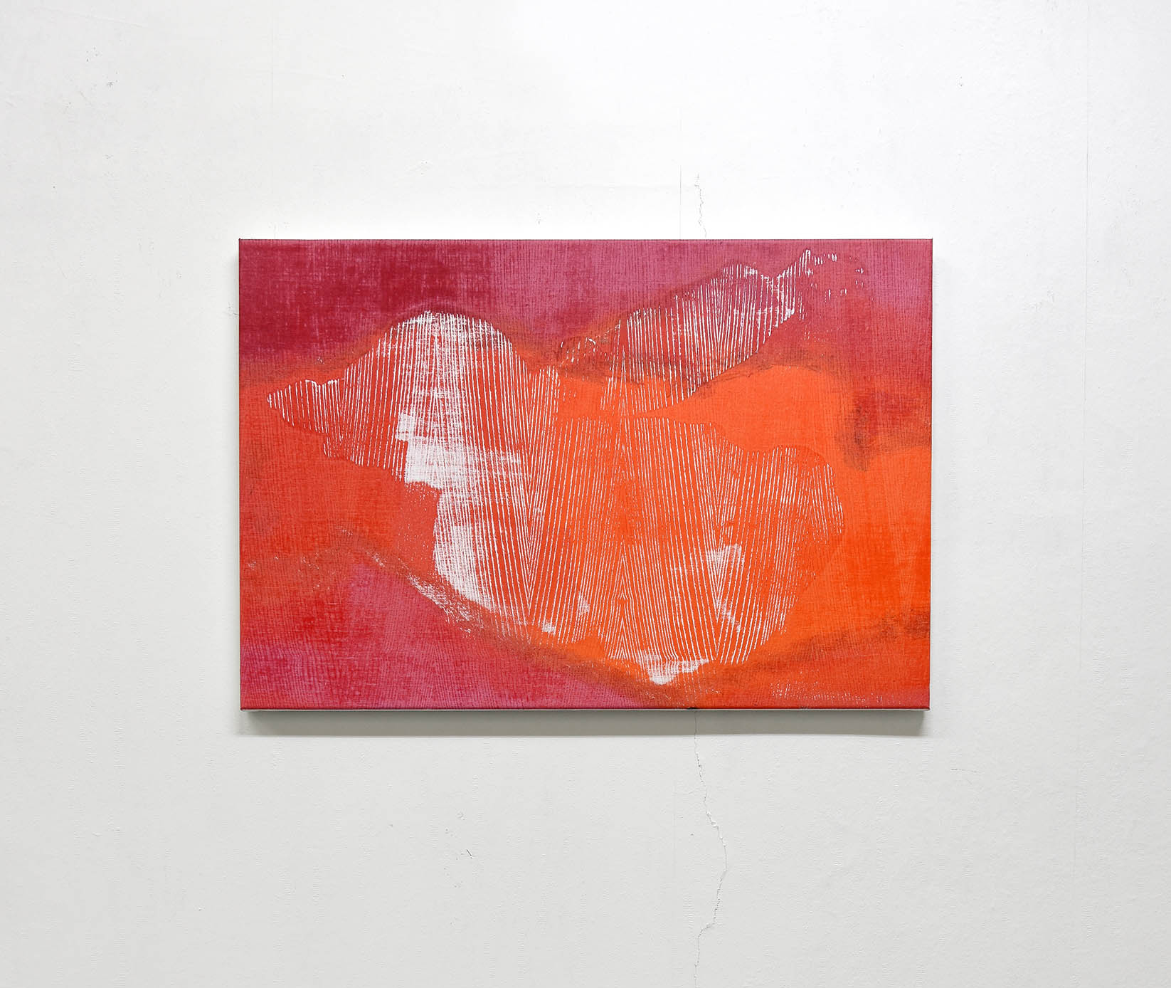 Poppy I, 2023, oil on canvas, ash, 60,4 x 90,1 cm, Genaro Strobel