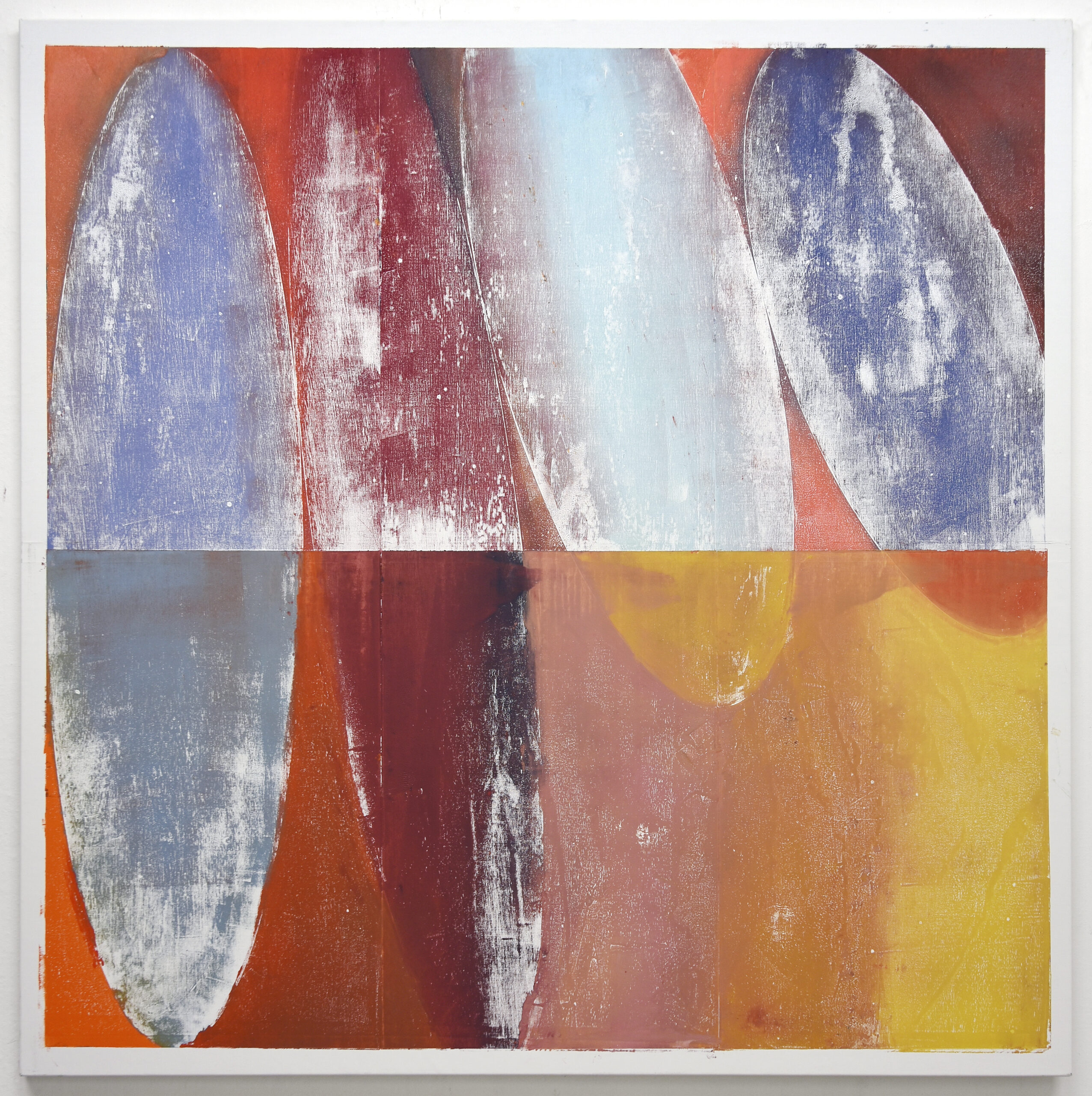 Genaro Strobel, Ellipsen, 2024, oil on canvas, gabon, 190,8 x 191 cm