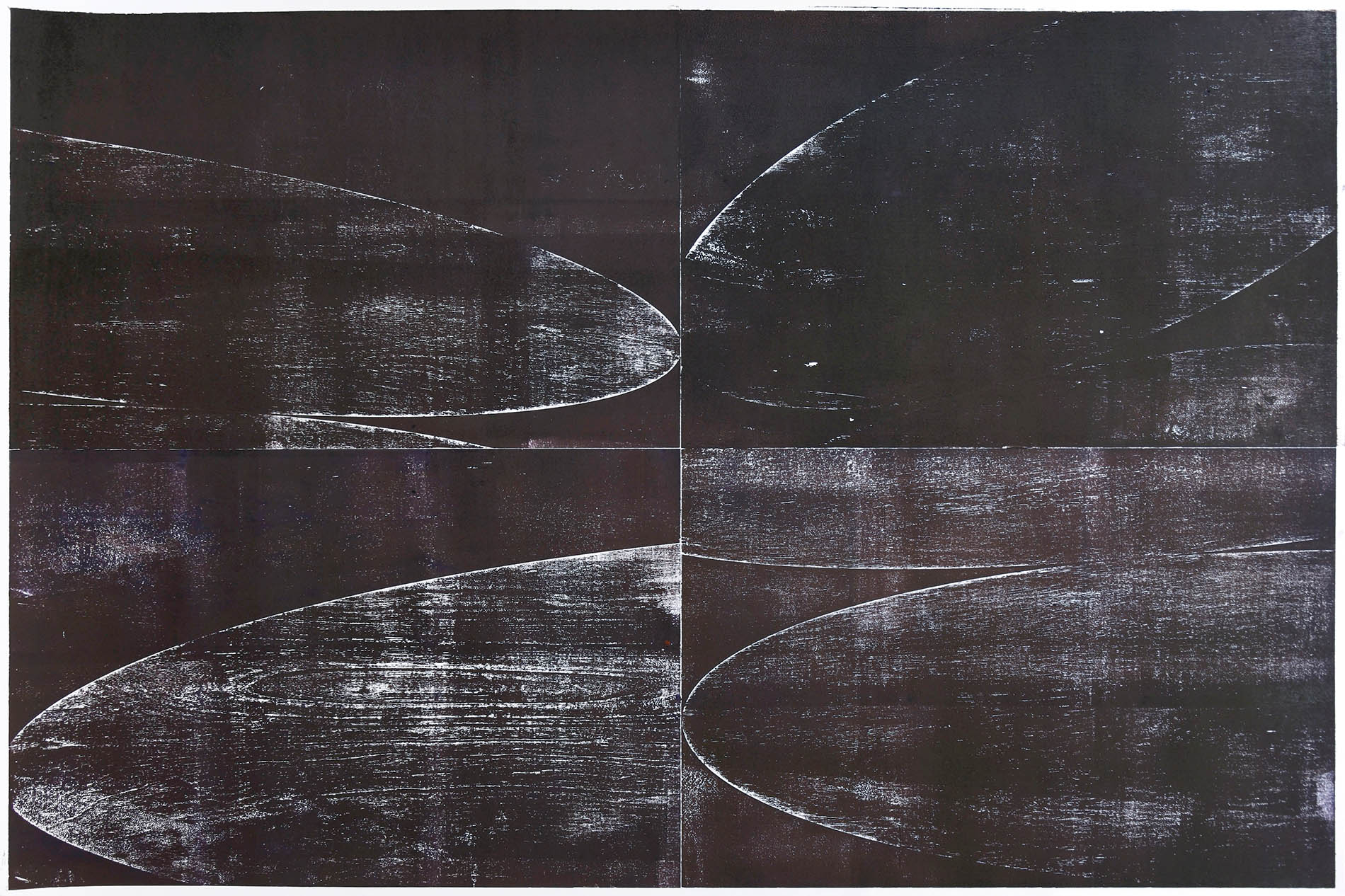 Ellipsen Fragmente 2, wood engraving (gabon), 130 x 190 cm, Genaro Strobel