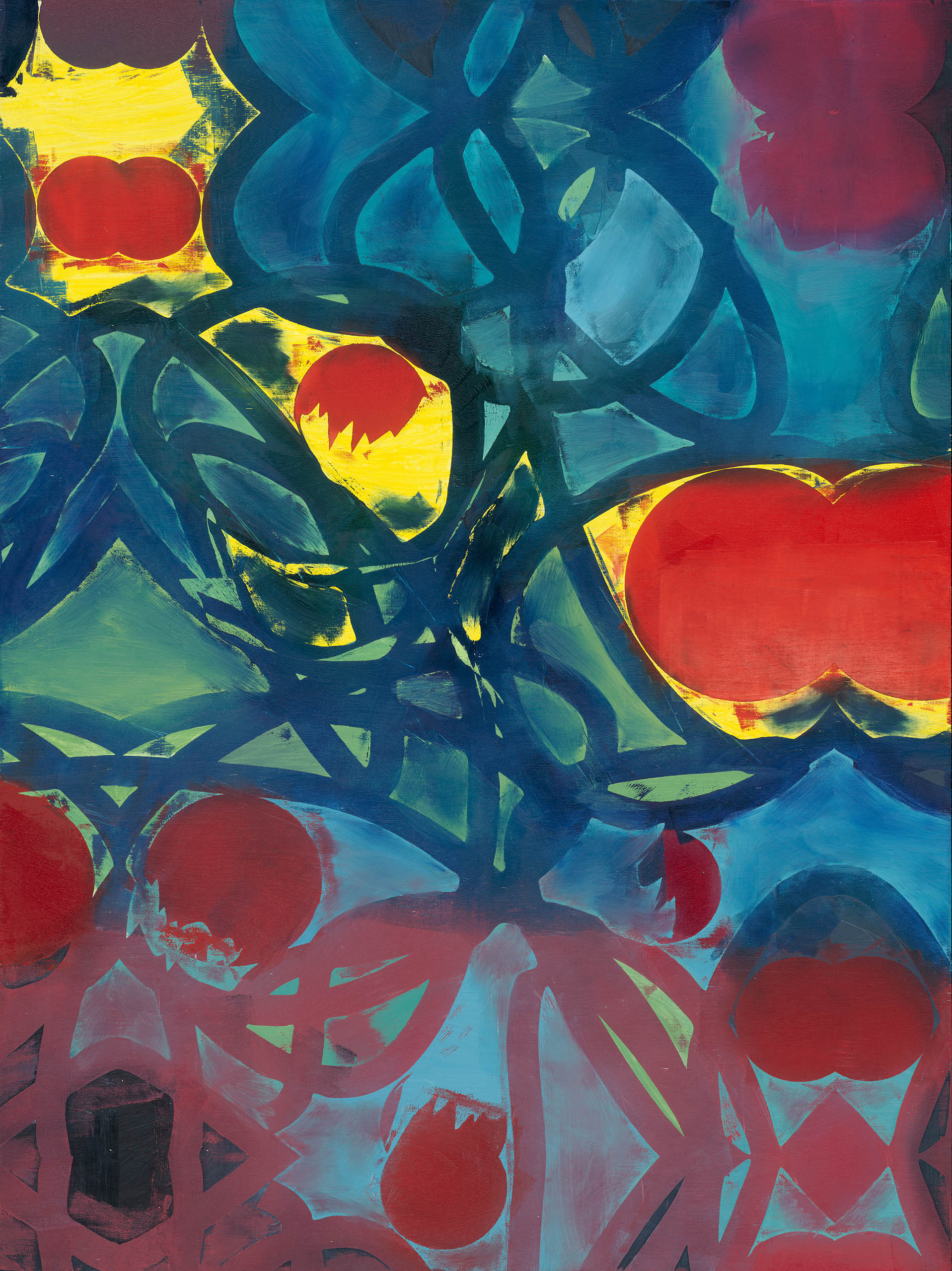 Composition Endless – Day 22-2, 2025, oil on wood (birch), 80 x 60 cm, Genaro Strobel