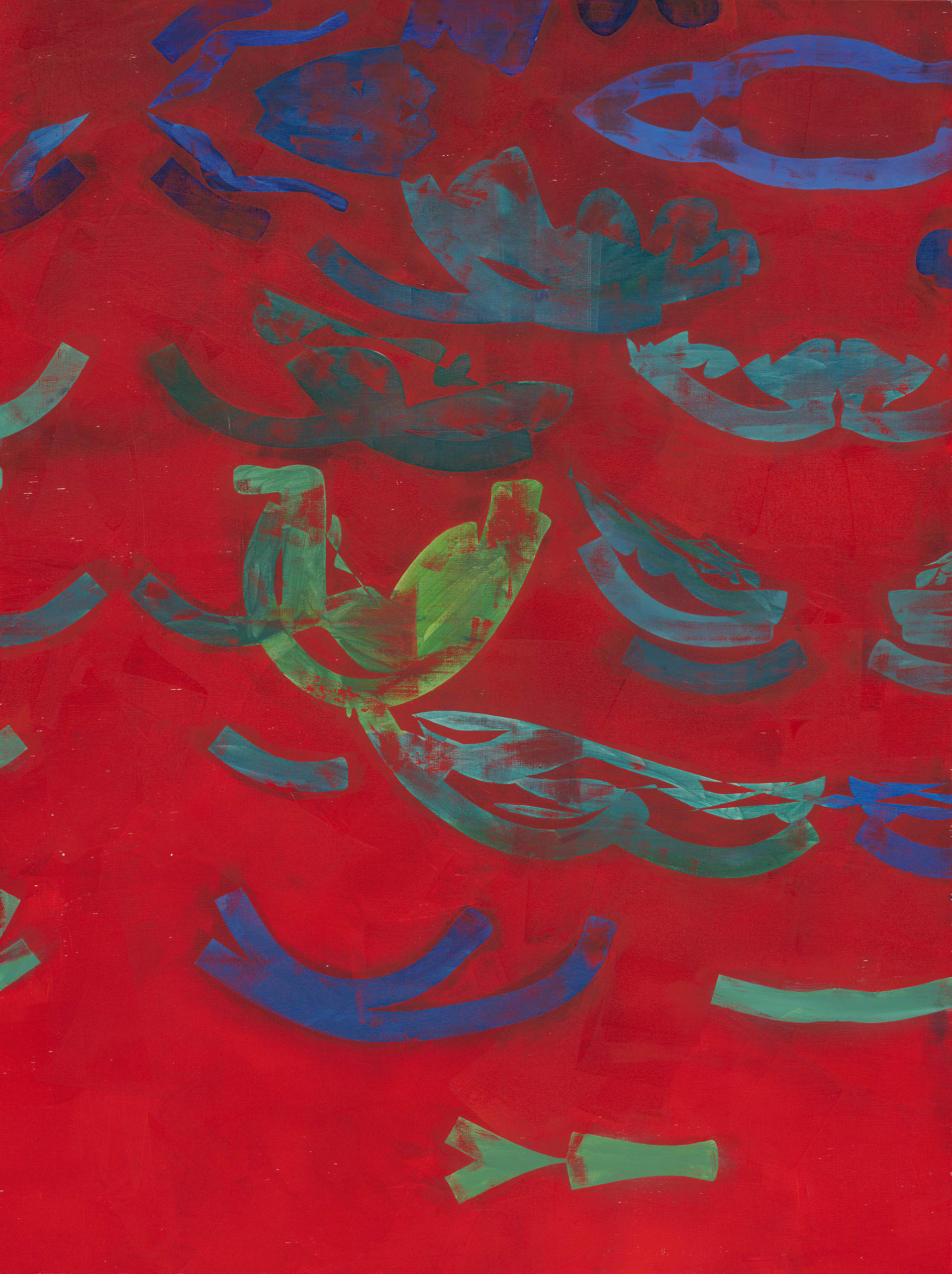 Composition Endless – Day 4-6, 2025, oil on wood (birch), 80 x 60 cm, Genaro Strobel